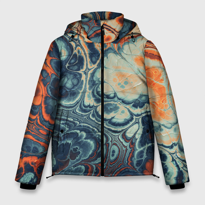 Мужская зимняя куртка 3D Абстрактный разноцветный узор фото