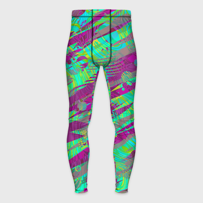 Мужские тайтсы 3D Разноцветные паттерны фото