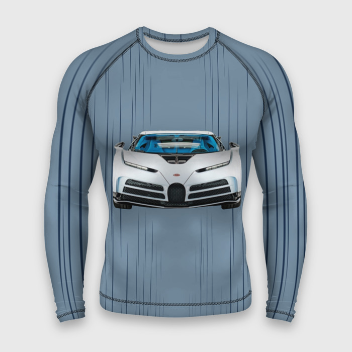 Мужской рашгард 3D Bugatti Centodieci   белая бугатти чентодиечи фото