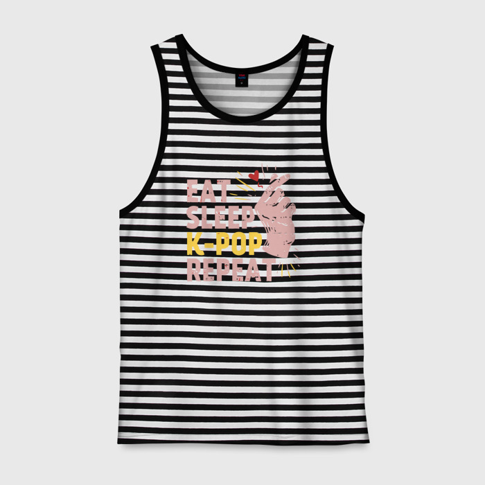 Мужская майка хлопок Я люблю к поп фото