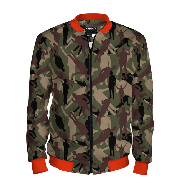 Мужской бомбер 3D Бизнесмен   камуфляж фото