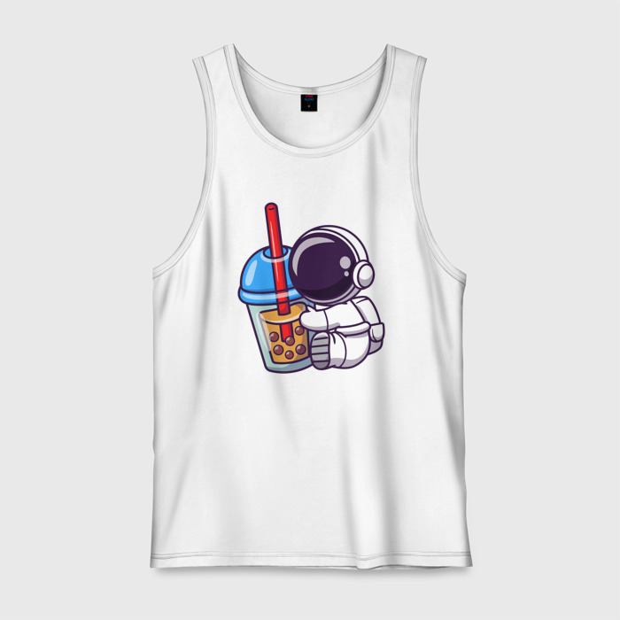 Мужская майка хлопок Космический бабл чай фото