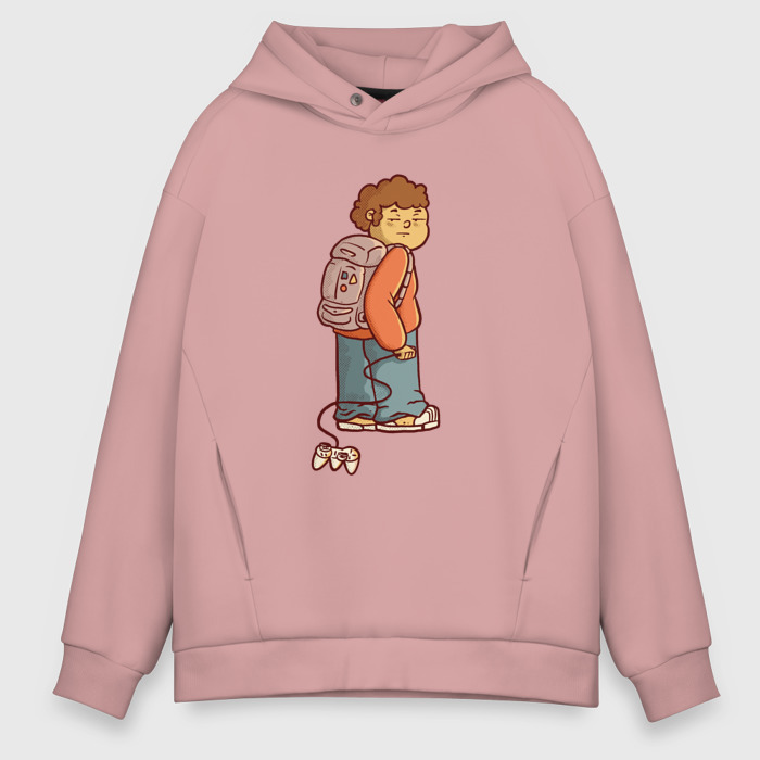 Мужское худи Oversize хлопок Скучающий геймер фото