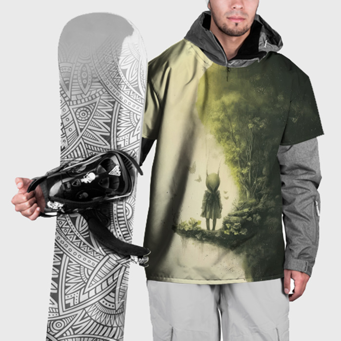 Накидка на куртку 3D Фея в шлеме с рогами фото