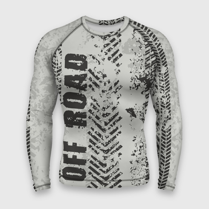 Мужской рашгард 3D Бездорожье   следы фото