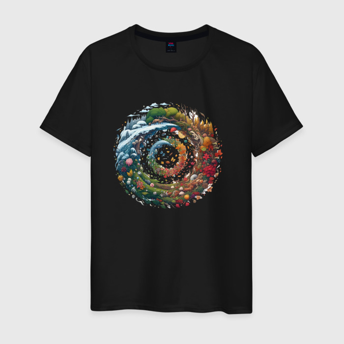 Мужская футболка хлопок Круговорот года фото