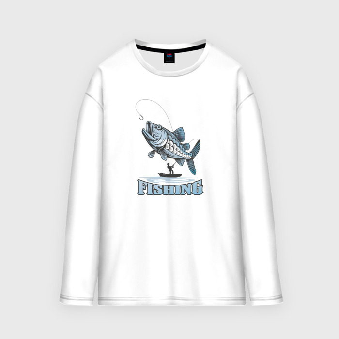 Мужской лонгслив oversize хлопок Для рыбалки фото