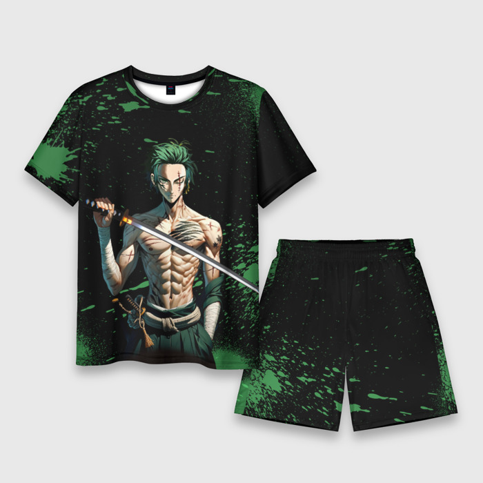 Мужской костюм с шортами 3D Ван Пис   Зоро нейросеть фото