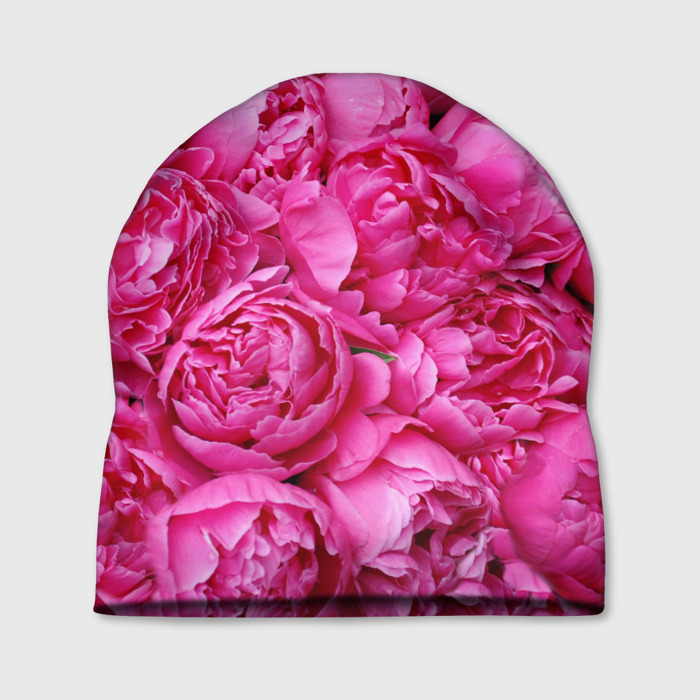 Шапка 3D Бутоны розовых пион фото