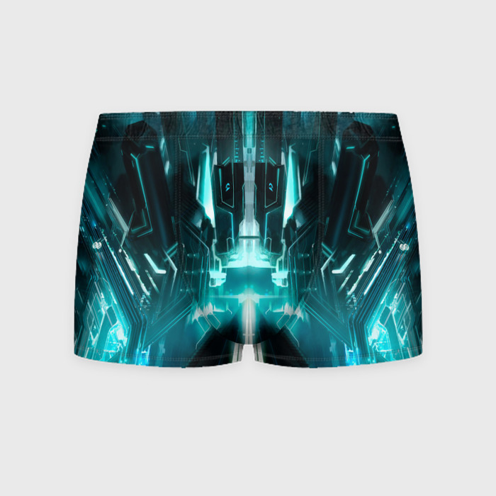 Мужские трусы 3D Киберпанк город фото