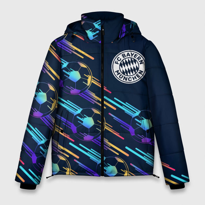 Мужская зимняя куртка 3D Bayern градиентные мячи фото