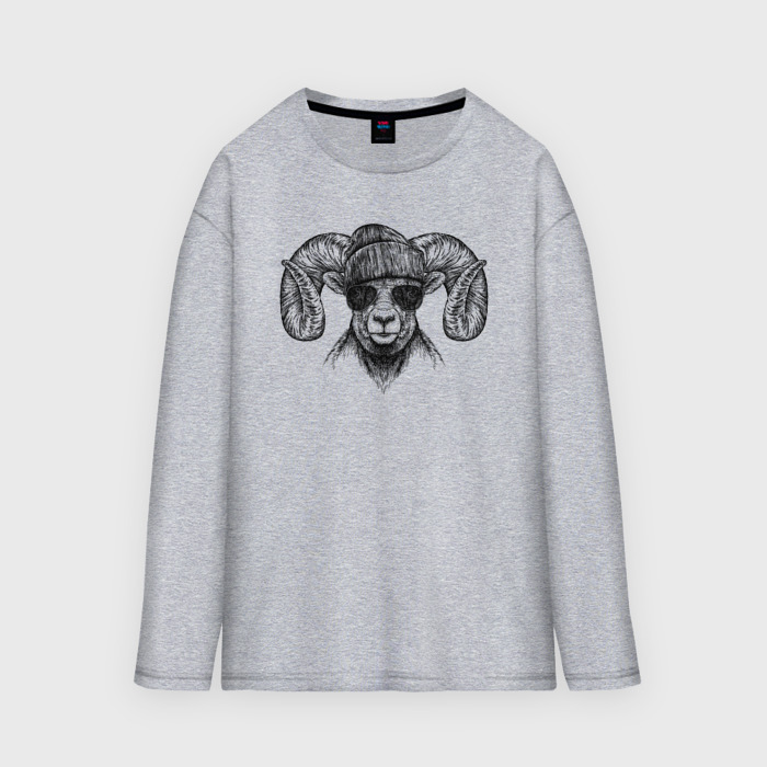 Мужской лонгслив oversize хлопок Баран модный фото