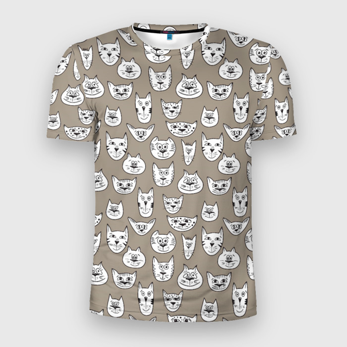 Мужская футболка 3D Slim Cats are memes фото