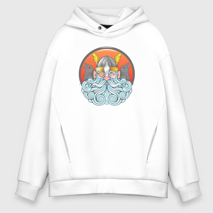 Мужское худи Oversize хлопок Античный бог Один фото