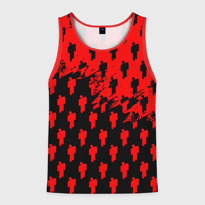 Мужская майка 3D Billie Eilish pattern music steel фото