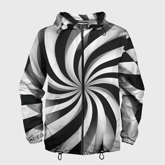 Мужская ветровка 3D Оптическое путешествие фото