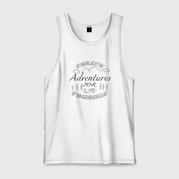 Мужская майка хлопок Создавай приключения сам фото