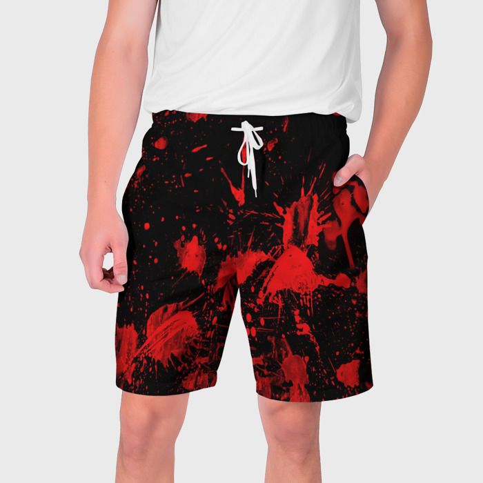 Мужские шорты 3D Брызги крови паттерн фото