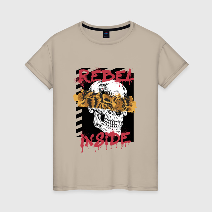 Женская футболка хлопок Бунтарь внутри фото
