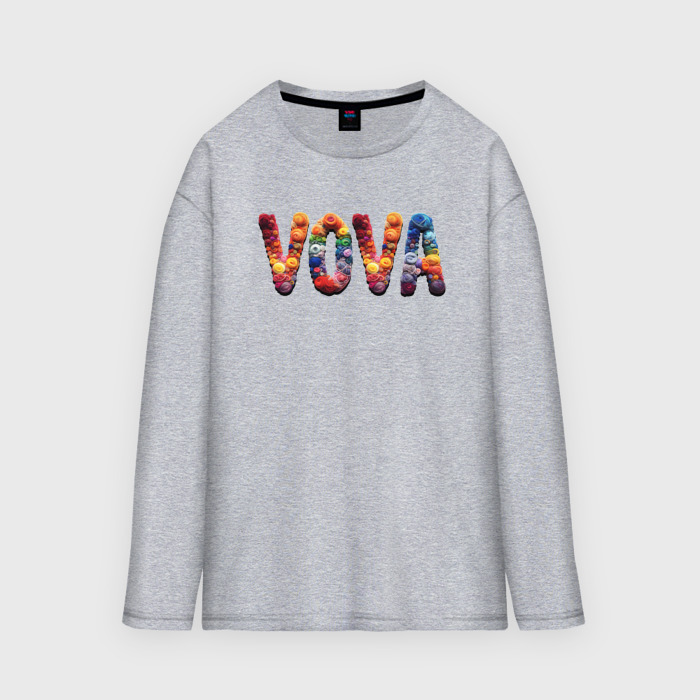 Мужской лонгслив oversize хлопок Vova yarn art фото
