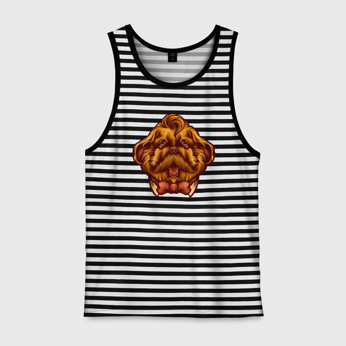 Мужская майка хлопок Модный пёс фото