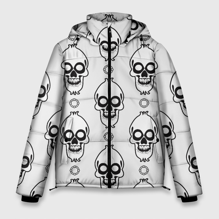 Мужская зимняя куртка 3D Череп и круг фото