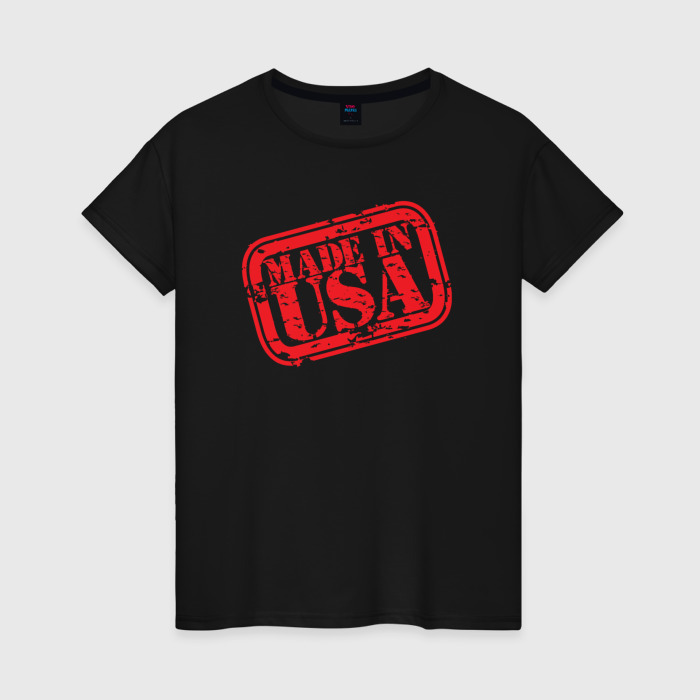 Женская футболка хлопок Made in USA фото