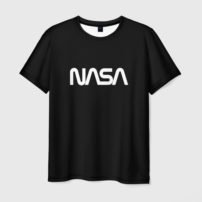 Мужская футболка 3D Nasa white logo фото
