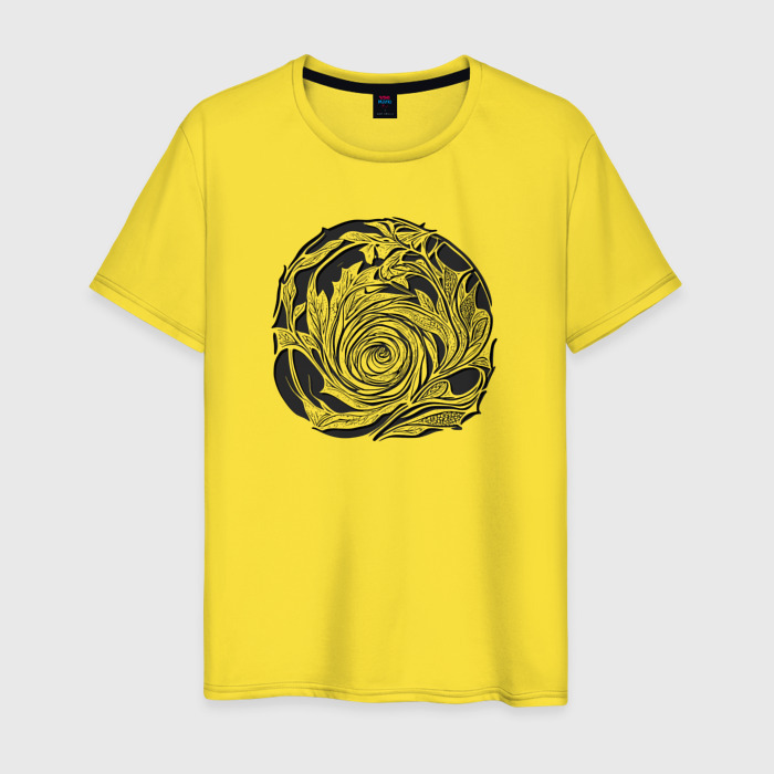 Мужская футболка хлопок Движение ветра в витках фото