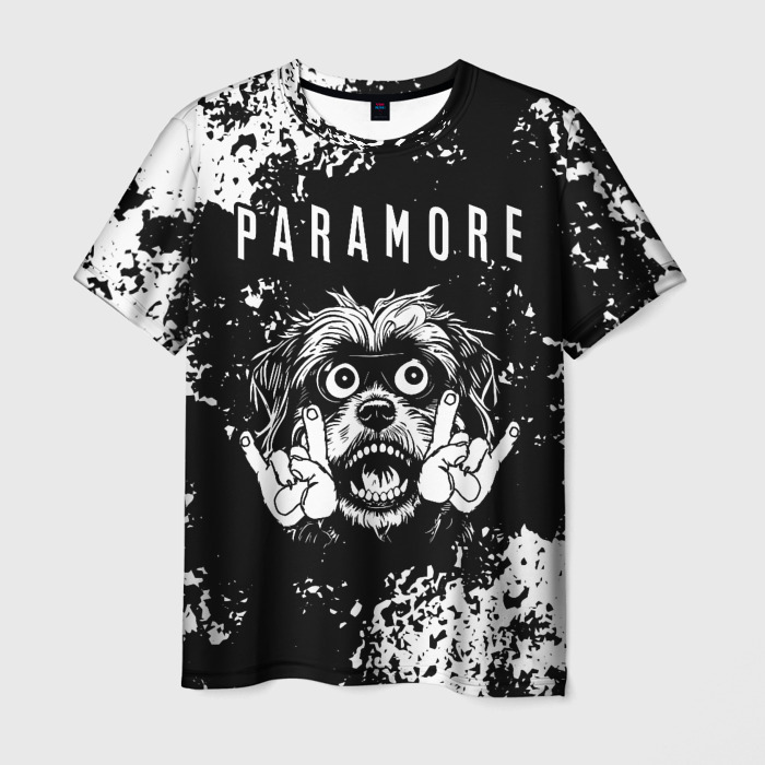 Мужская футболка 3D Paramore рок пес фото
