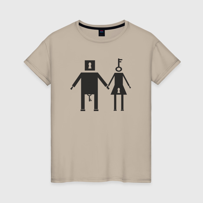 Женская футболка хлопок Ключи отношений фото