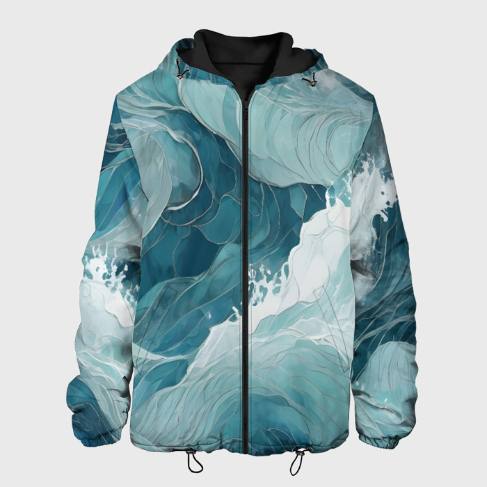 Мужская куртка 3D Рисунок вдохновленный океаном фото