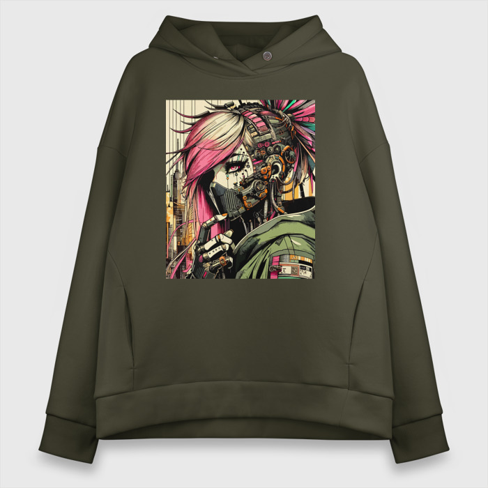 Cyber girl hoodie shop