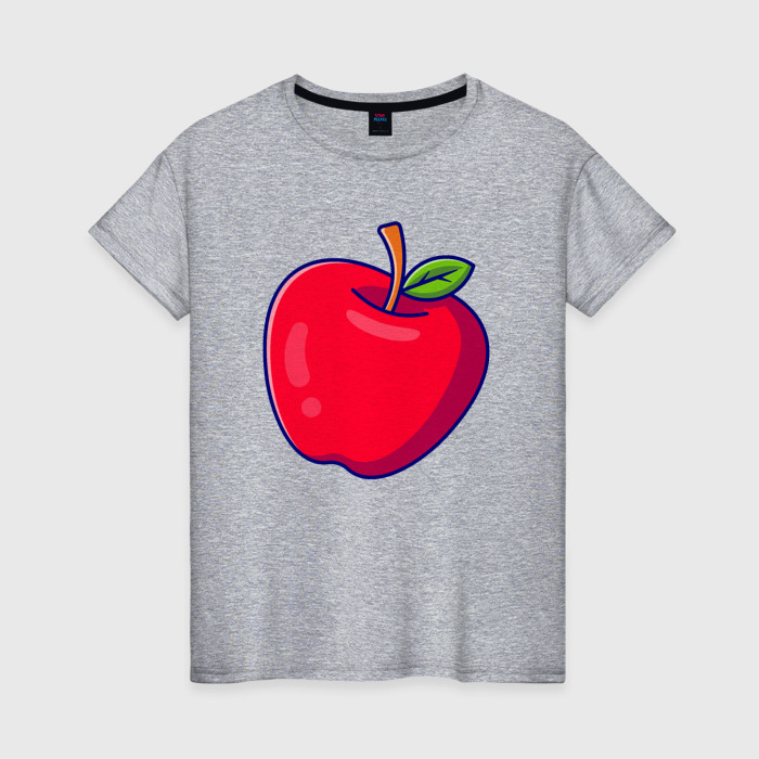 Женская футболка хлопок Яблочко фото