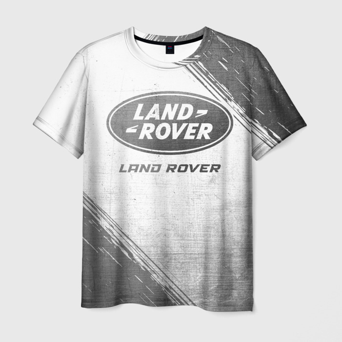 Мужская футболка 3D Land Rover   white gradient фото