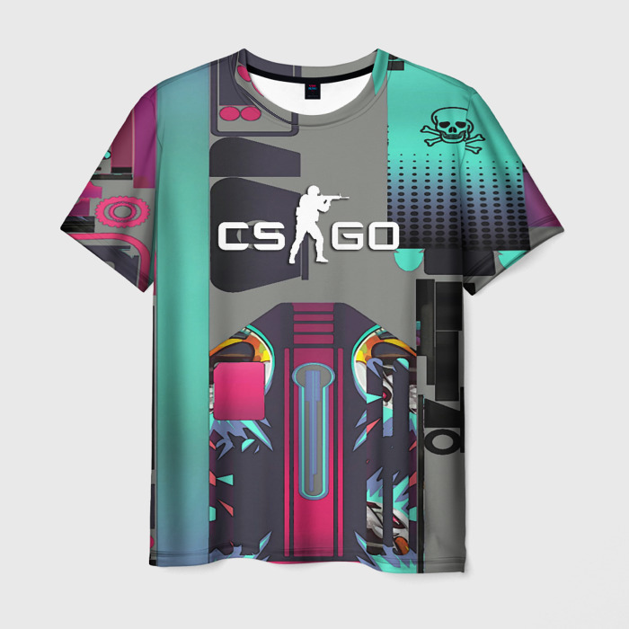 Мужская футболка 3D Contra neon rider фото