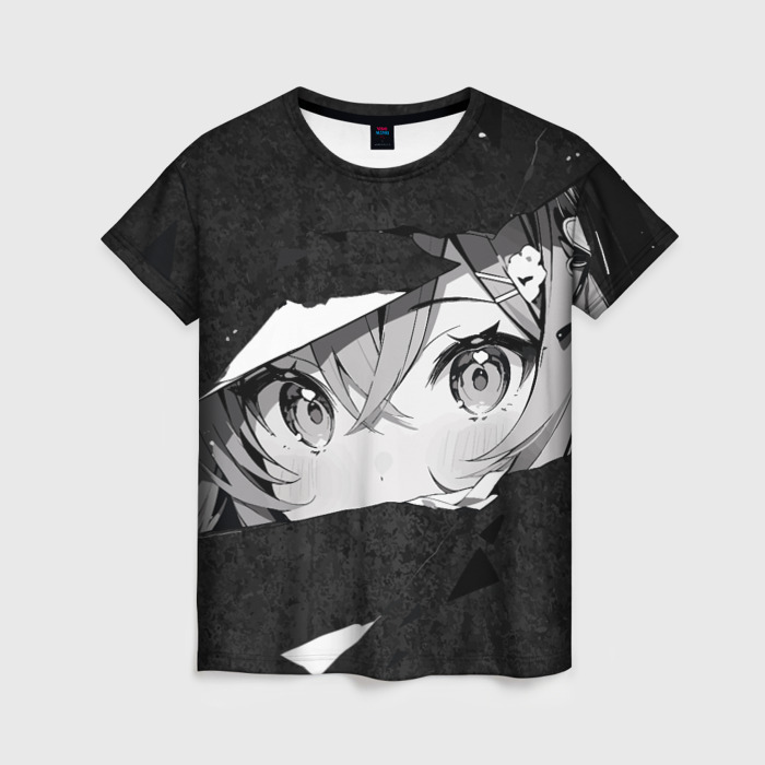 Женская футболка 3D Аниме лицо фото