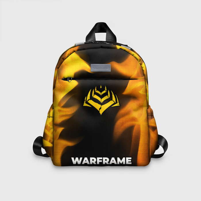 Детский рюкзак 3D Warframe   gold gradient по центру фото