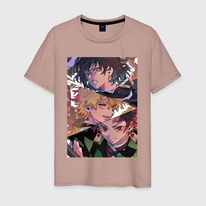 Мужская футболка хлопок Клинок рассекающий демонов Тандзиро Камадо фото