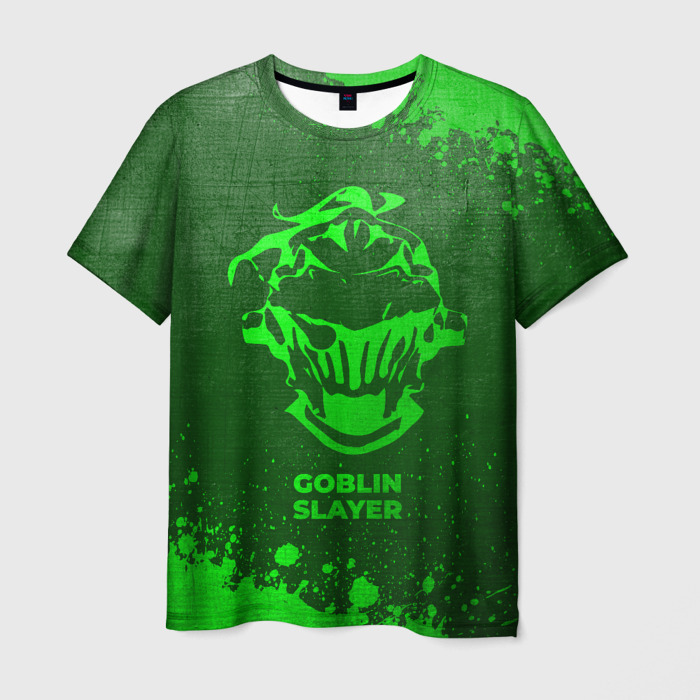 Мужская футболка 3D Goblin Slayer   green gradient фото