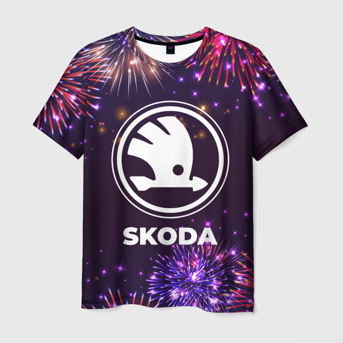 Мужская футболка 3D Праздничный Skoda фото