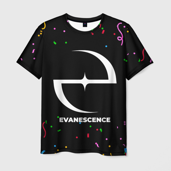 Мужская футболка 3D Evanescence конфети фото