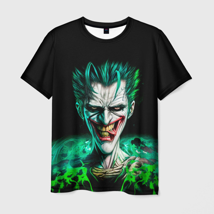 Мужская футболка 3D Безумный клоун Джокер фото