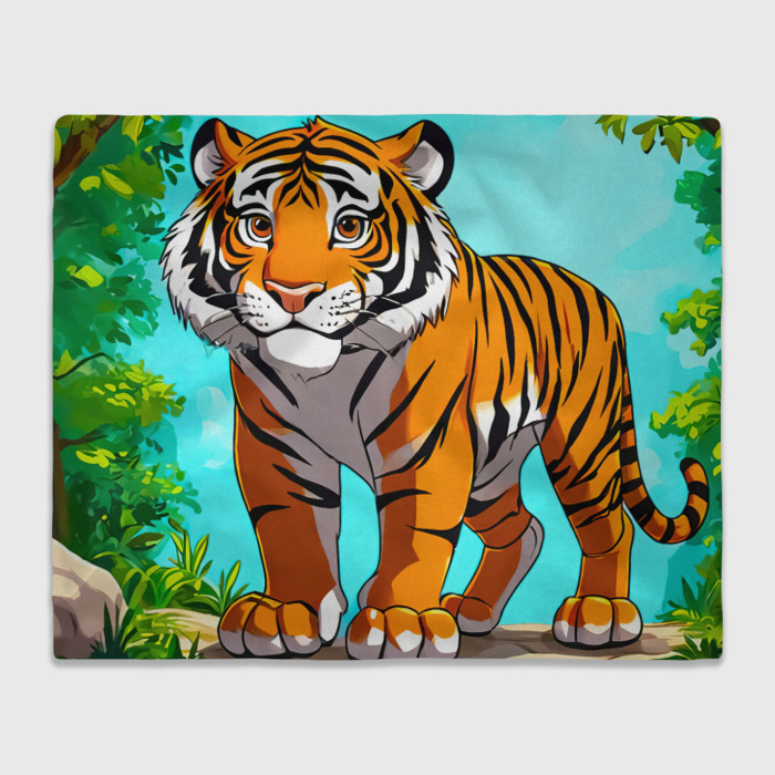 Плед 3D Добрый тигренок фото