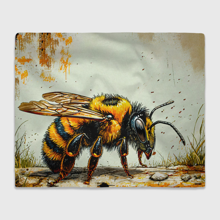 Плед 3D Огромная пчелв фото