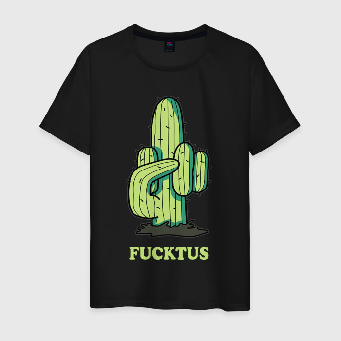 Мужская футболка хлопок Cactus   fucktus фото