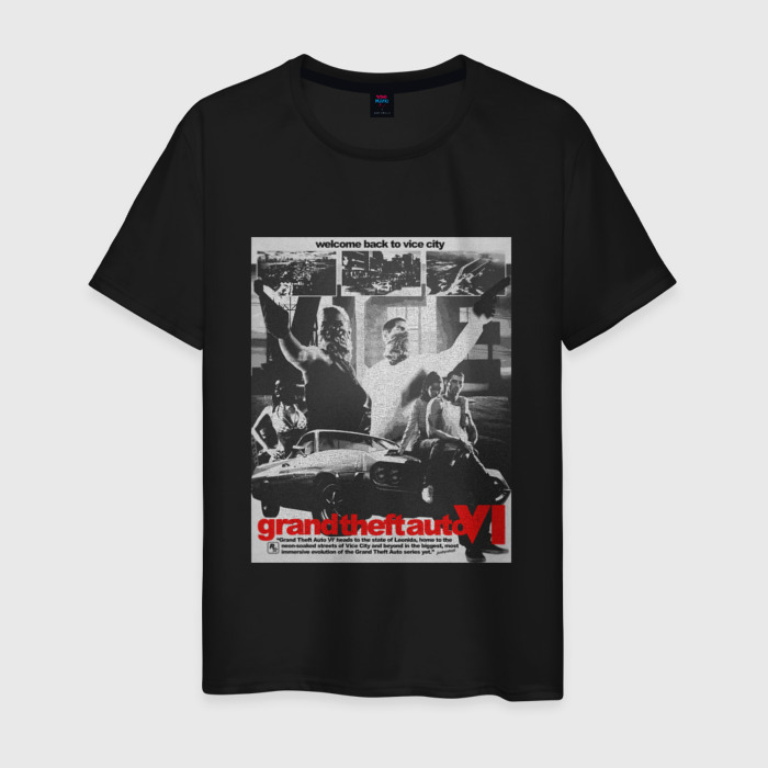 Мужская футболка хлопок Grand theft auto ганстеры фото