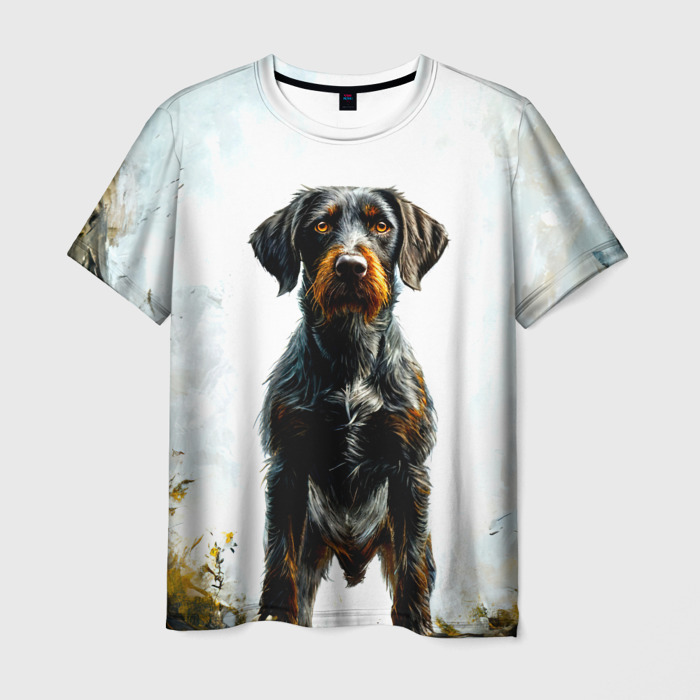 Мужская футболка 3D Дратхаар на развалинах фото