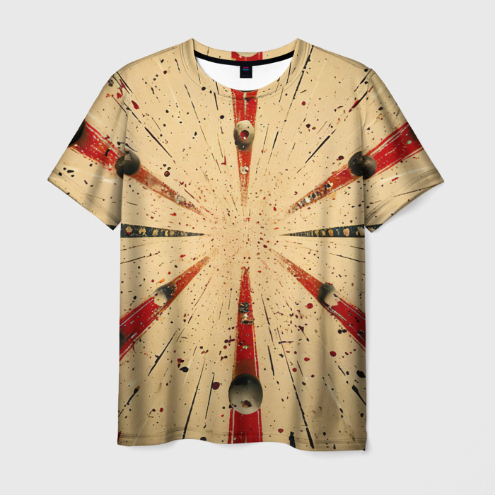 Мужская футболка 3D Мишень с шарами для боулинга фото