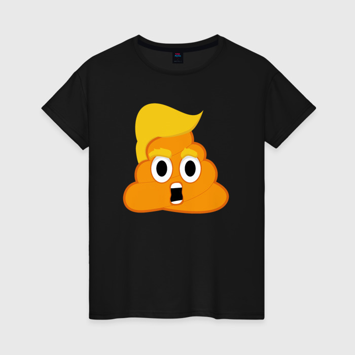 Женская футболка хлопок Trump smile фото